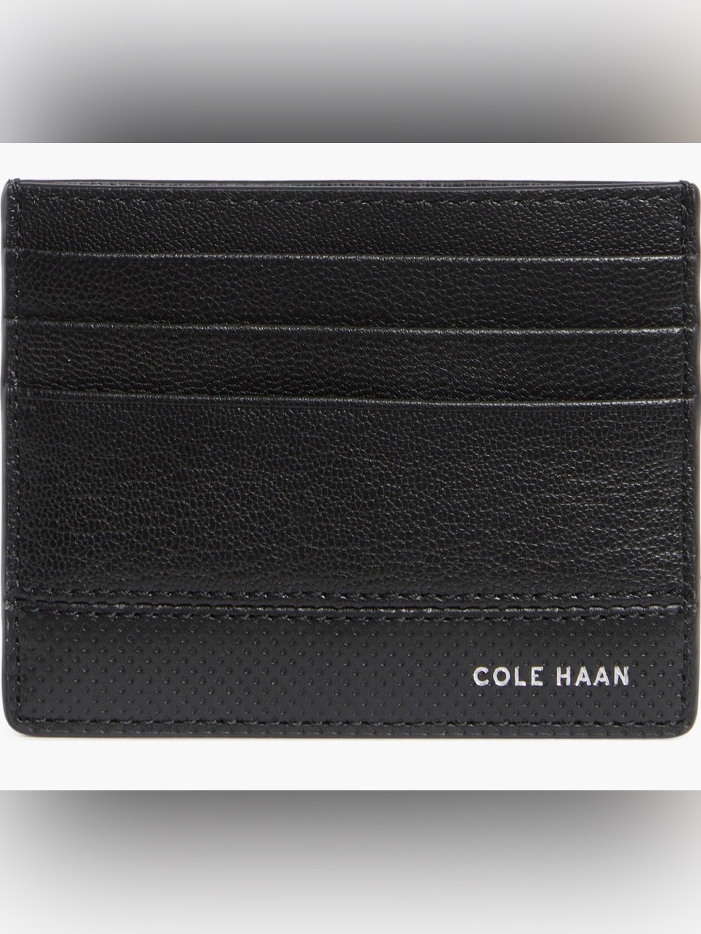 NIB Cole Haan Black Bleecker Leather Card Case - Picture 3 of 8